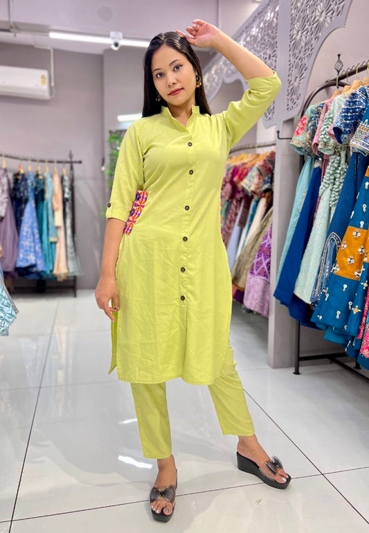 Designer Heavy Malai Crepe Kurti Pant