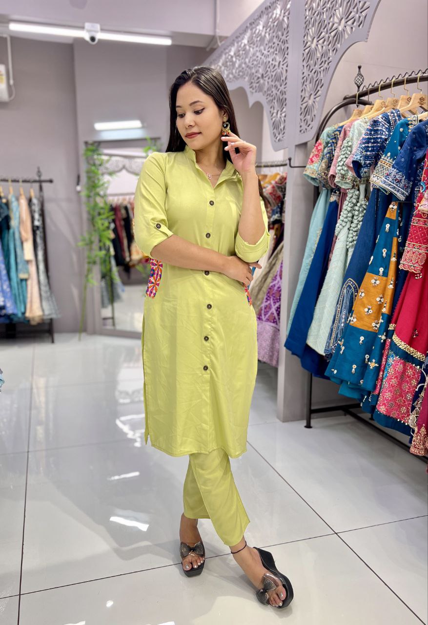 Designer Heavy Malai Crepe Kurti Pant