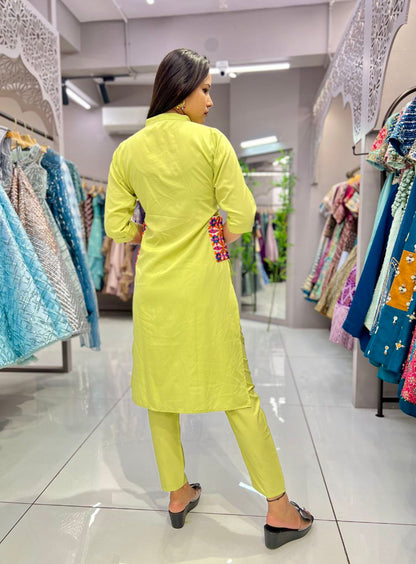 Designer Heavy Malai Crepe Kurti Pant