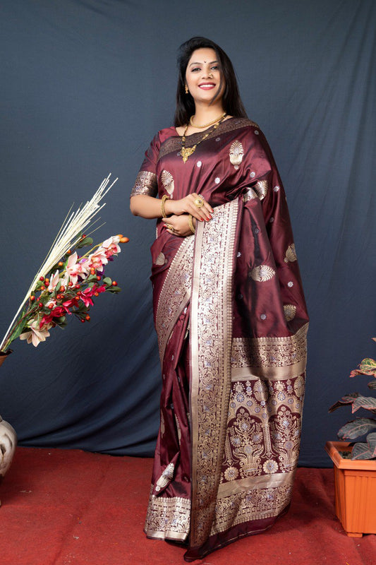 Kanchipuram Pure Silk With gold jari handloom saree