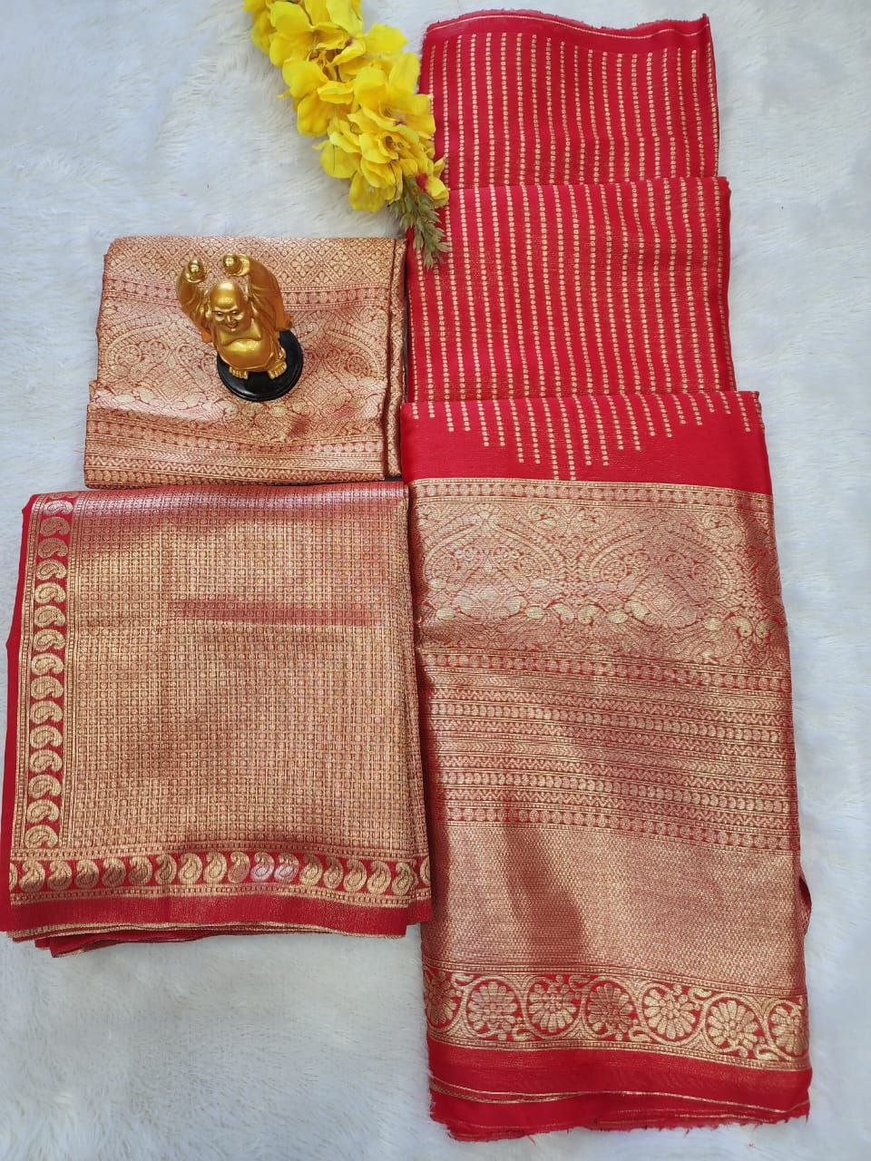 Red Kanjiveram Silk Zari Lehanga With Blouse Along With Heavy Jacqurad jari Work  Duppta