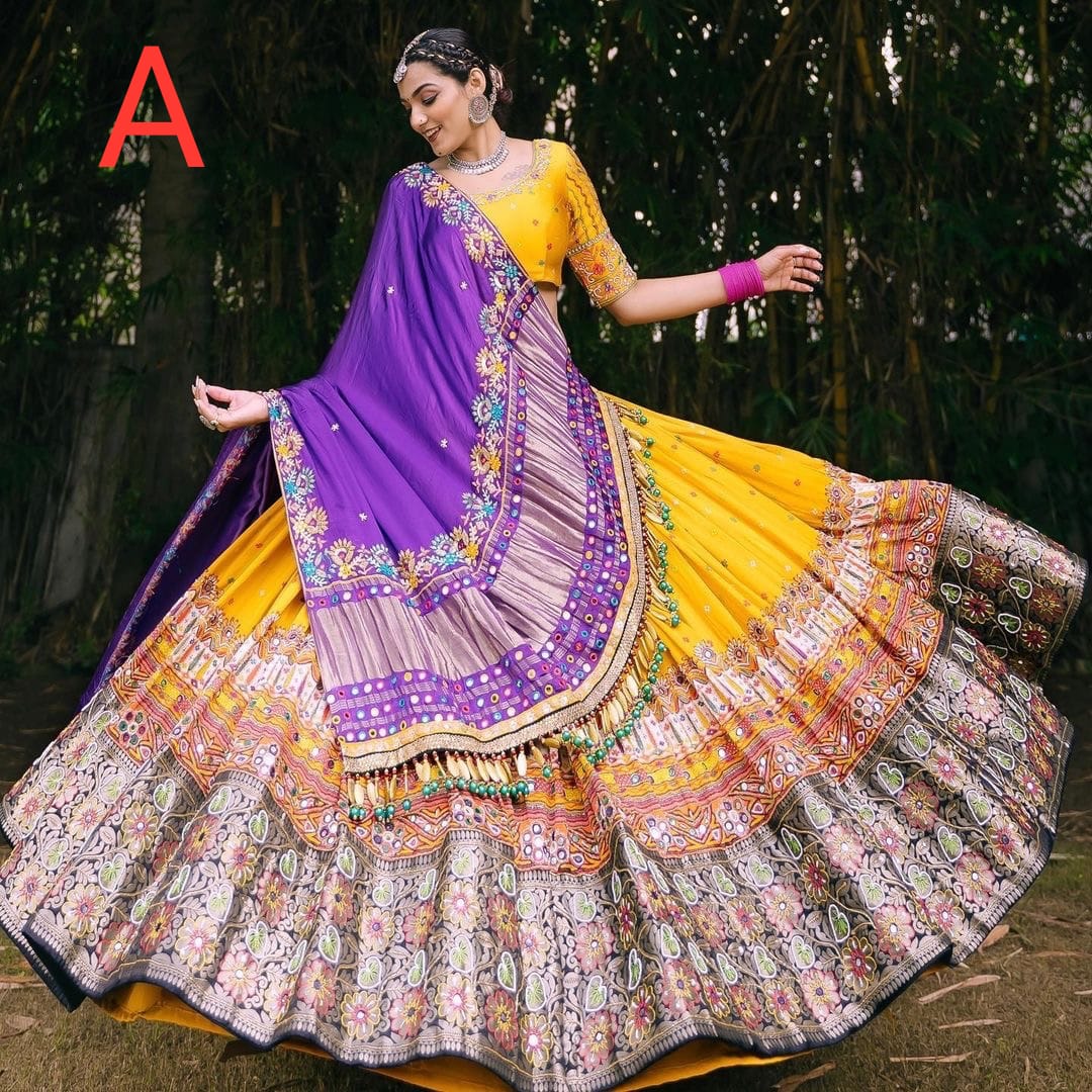 Yellow Colour Digital Printed Work Navratri Lahenga Choli With Dupatta