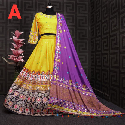 Yellow Colour Digital Printed Work Navratri Lahenga Choli With Dupatta