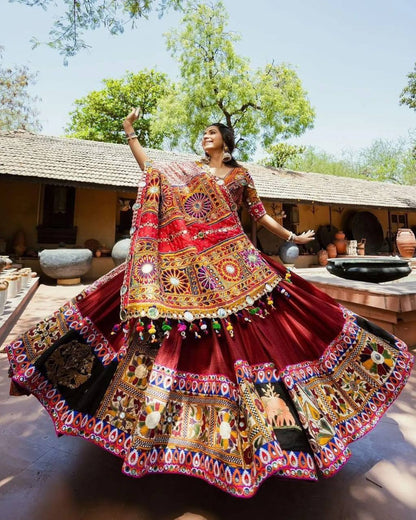 Maroon Colour Fancy Digital Printed Work Lahenga Choli With Dupatta