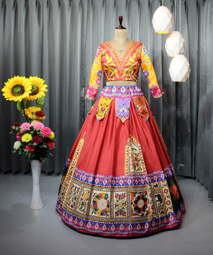 Maroon Colour Fancy Digital Printed Work Lahenga Choli With Dupatta