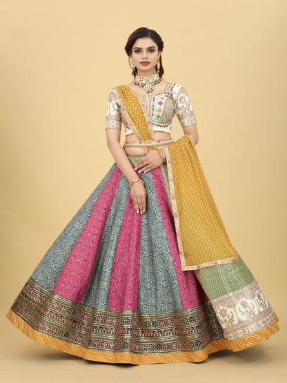 Rajwadi  Designer Muslin Cotton Lehenga Choli Fully Stitched