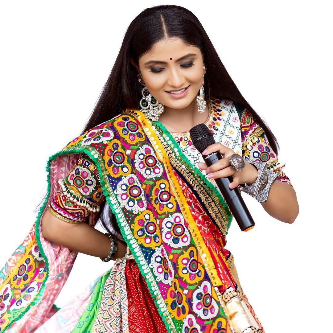 Multicolor Fancy Digital Print Soft Butter Silk and Real Mirror Work Lehenga Choli