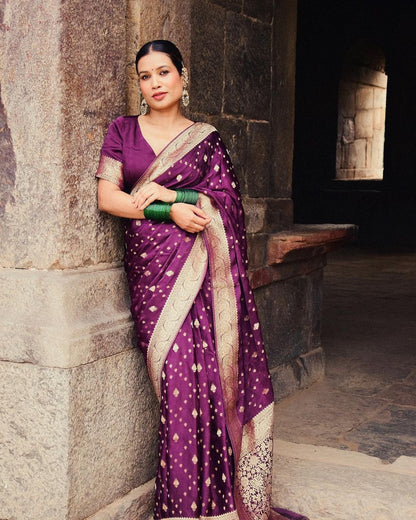 Wedding Wear Traditional Banarasi Soft Silk Saree