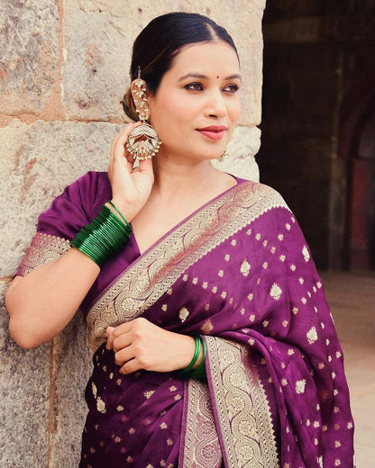 Wedding Wear Traditional Banarasi Soft Silk Saree