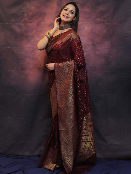 Wedding Wear Traditional Banarasi Soft Silk Saree