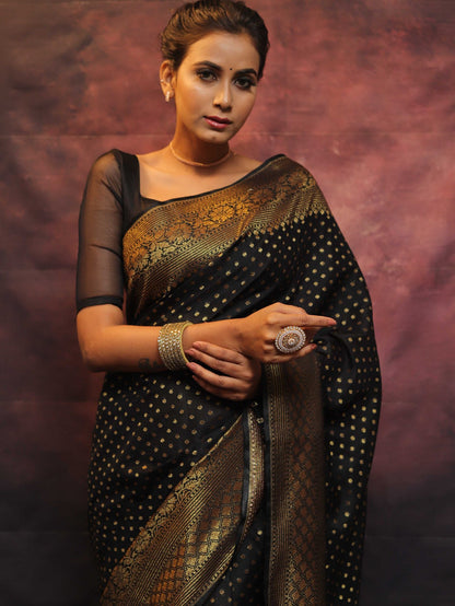 Wedding Wear Traditional Banarasi Soft Silk Saree