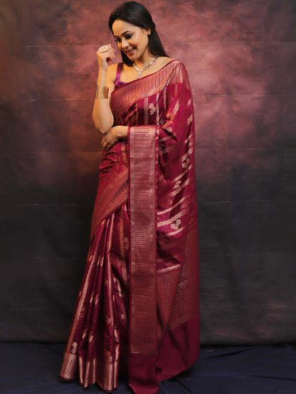 Wedding Wear Traditional Banarasi Soft Silk Saree