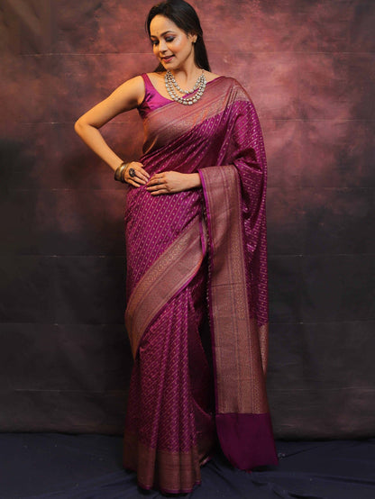 Wedding Wear Traditional Banarasi Soft Silk Saree