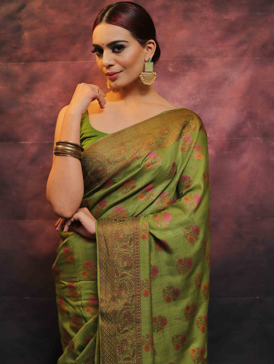 Wedding Wear Traditional Banarasi Soft Silk Saree