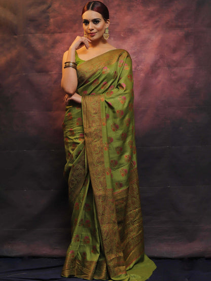 Wedding Wear Traditional Banarasi Soft Silk Saree