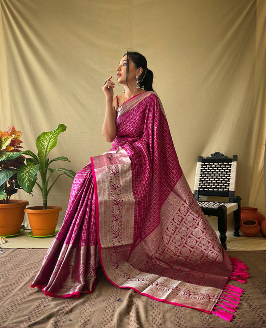 Pink Color Kanjivaram Silk Saree